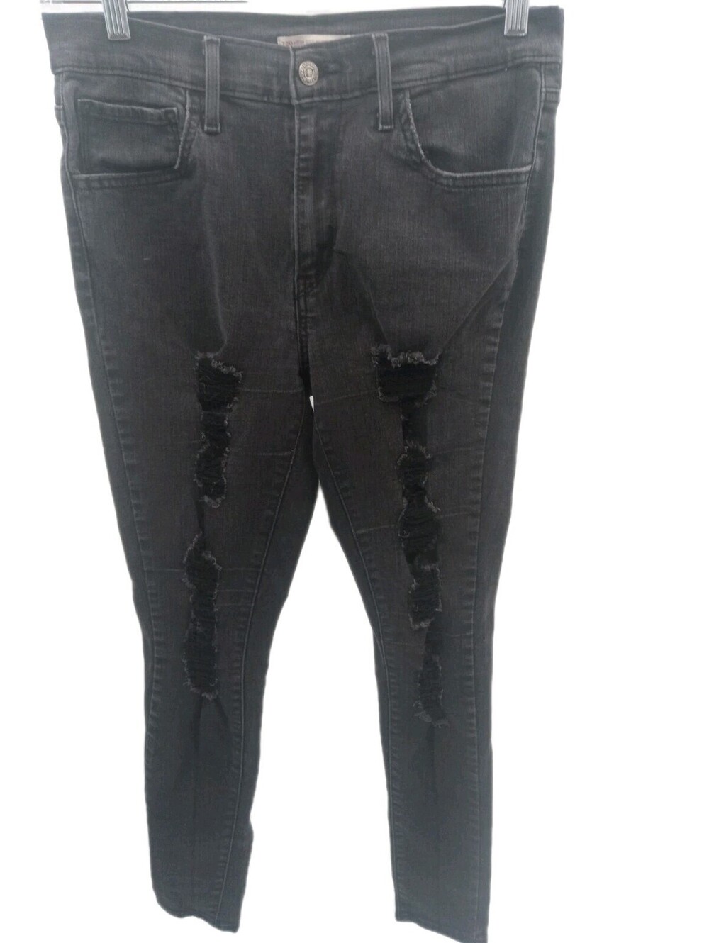 Levis Jeans Womens Size 30 Black 720 Super Skinny High Rise Pants Ripped Preppy